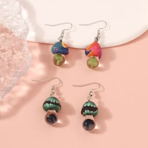 Mushroom Soft Clay Earrings