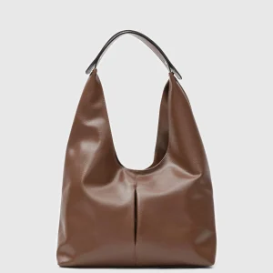 Classic Hobo Brown Faux Leather Bag