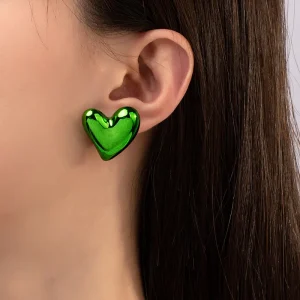 Heart Plastic Ear Studs