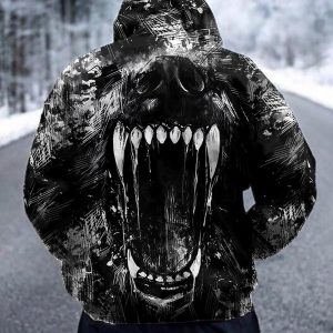 Unisex Graphic Color Block Hoodie