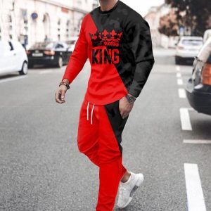 Graphic Tracksuit Set with Hoodie