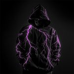 Lightning Graphic Zip Hoodie