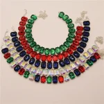 Glam Queen Square Rhinestone Choker - Image 2