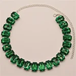 Glam Queen Square Rhinestone Choker - Image 4