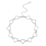 Exquisite Heart-Shaped Alloy Choker Necklace - Image 3