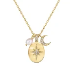 Elegant Celestial Charm Pendant Necklace