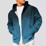 Geometric Graphic Full Zip Hoodie - Image 6