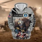 Camouflage Graphic Full Zip Hoodie Jacket - Image 4