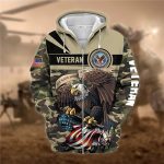 Camouflage Graphic Full Zip Hoodie Jacket