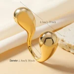 Retro Geometric Alloy Open Rings - Image 6