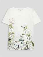 Floral Print Casual V Neck Tee - Image 6