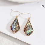 Color Block Shell Drop Earrings - Image 6