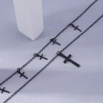 Elegant Multi-Layered Cross Pendant Necklace - Image 6