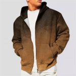 Geometric Graphic Full Zip Hoodie - Image 8