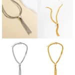 Elegant Multi-Layered Geometric Tassel Necklace - Image 2