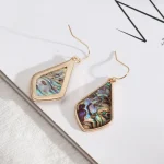 Color Block Shell Drop Earrings - Image 3