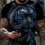 Funny Animal Cat 3D Print Casual Short Sleeve Crew Neck Tee - Image 3