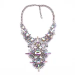 Statement Crystal Necklace with Alloy Chain - Image 6
